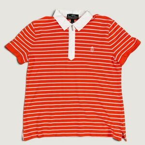 Vintage Lauren Ralph Lauren Active Tennis Polo Striped Preppy Golf Top Large